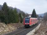 612 083-6 fuhr am 2.Januar 2008 als IRE 3228 von Ulm Hbf nach Aalen.