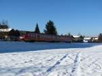 612 085 als RE von Lindau Hbf nach Ulm Hbf.