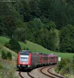 612 649-4 und 091-9 als RE 3991 (Ulm Hbf-Lindau Hbf) am Alpsee 30.8.09