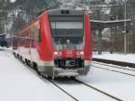 612 047 und 612 547 verlassen am 15.02.2010 den Bahnhof Arnsberg in Richtung Kassel-Wilhelmshh.