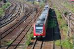 612 162 fhrt am 03.07.10 auf dem Weg nach Hannover am Rbf Halle(S) vorbei.