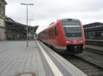 Hier 612 489 als IRE1 von Dresden Hbf. nach Nrnberg Hbf., bei der Einfahrt am 18.8.2010 in Hof Hbf.