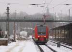 DB 612 659 als RE 3706 von Adorf (Vogtl) nach Leipzig Hbf, bei der Einfahrt in Altenburg; 24.01.2011