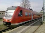 VT 612-155 steht als RE nach Bayreuth Hbf in Saalfeld(Saale).
Aufgenommen am 06.04.11