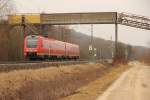 612 598 DB REGIO bei Trieb auf dem Weg nach Jena am 04.03.2012.