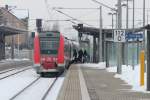 612 595 und 612 128 mit dem IRE nach Nürnberg Hbf in Glauchau (Sachs) hier im Nachschuß.