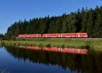 612 086 + 612 083 als RE nach Mnchen am 19.10.2013 bei Ruderatshofen.