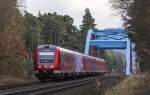 612 492 und zwei weitere Triebwagen als RE nach Nürnberg Hbf bei Lauf (19.01.2014)