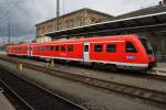 Hier 612 598-3 als RE9 (RE3453)  Franken-Sachsen-Express  von Nürnberg Hbf. nach Dresden Hbf., dieser Triebzug stand am 18.8.2014 in Hof Hbf.