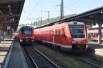 WÜRZBURG, 04.10.2014, 440 541-1 und 612 626 als Nahverkehrszüge im Würzburger Hauptbahnhof