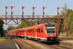 612 013-3/612 513-2 und 612 012-5/612 512-5 mit RE 3609 Hannover Hauptbahnhof-Halle (Saale) Hauptbahnhof auf Bahnhof Bad Harzburg am 3-10-2014. Seit 14-12-2014 kommen diese Triebwagens nicht mehr in Bad Harzburg.