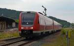 612 160 verlässt am Morgen des 29.06.15 den Bahnhof Goslar um seine Fahrt nach Halle(S) anzutreten.