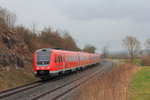 612 596 DB Regio bei Burgkunstadt am 30.03.2016.