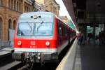 614 016 ist soebend aus Buchholz(Nordheide) in Hannover HBF eingetroffen. 14.6.08