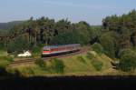 614 005/006 am 21.07.2010 als RE3543 bei der ehemaligen Blockstelle Mainshof