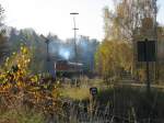 Herbststimmung in Mnchberg mit 614 006-5 als Leerreise nach Hof unterwegs.  