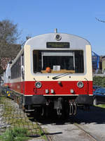 Der Dieseltriebwagen VT 413 der SAB war Ende März 2020 zu Gast in Hattingen.