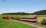 VT 43 der HzL mit einem Fotozug bei Kohlstetten 18.8.11