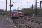 628 480 - 628 472 und 628 479 erreichen als Sonderzug aus Dillingen Saar den Bahnhof von Bouzonville im Département Moselle. Die umfangreichen Bahnanlagen werden kaum noch genutzt. Ab November 2017 sollen wieder Güterzüge von der Hauptstrecke Thionville - Béning ins Tal der Nied in Richtung Dillingen abzweigen. 