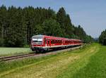 Der 628 578 als RB nach Mühldorf am 09.06.2019 unterwegs bei Kirchanschöring.