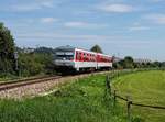 Der 628 540 als RB nach Mühldorf am 09.08.2019 unterwegs bei Pfarrkirchen.