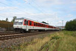 Der Sylt Shuttle Plus mit der 928 540-4 und 928 535-4 bei einer womöglichen Überführungsfahrt in Richtung Lüneburg unterwegs. Höhe Bardowick, 06.08.2019.