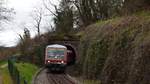 628 453 verlässt als RB69 nach Fürth (Odw) soeben den Weinheimer Tal-Tunnel I.