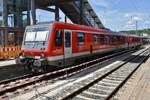 629 002-6 steht am 01.06.2019 als RE22553 von Ulm Hauptbahnhof nach Biberach(Riß) im Ulmer Hauptbahnhof bereit.