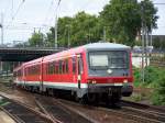 Br.928 203-9 und ein weiterer 628er kamen am 17.August 2007 als Leerfahrt durch den Bahnhof Mannheim Hbf gefahren.