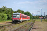 628 634 fährt am 14.08.2024 in Lauterbourg als RB 52 von Wörth (Rhein) ein