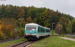 628 436/ 628 526  Anna  als RC 33918 (Freiburg Hbf - Zollhaus Blumberg) bei der Einfahrt in den Bahnhof Fützen 14.10.24