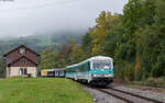 628 436/ 628 526  Anna  als RC 33918 (Freiburg Hbf - Zollhaus Blumberg) im Bahnhof Epfenhofen 14.10.24