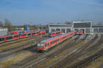 Blick auf die Werkstatt der Südostbayernbahn in Mühldorf (Obb) am 7.2.2025