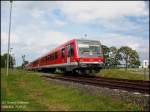628 599 der Burgenlandbahn ist am 27.05.07 eines der Fahrzeuge die den Sonderzugdienst auf der Dbener Heide absolvieren.