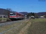 628 344 fuhr als RegionalExpress nach Ulm Hbf.