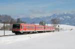 628 238 und 628 248 mit RB 32873 bei Hopferau (06.03.2008)