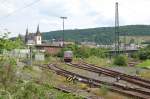 Eisenbahnidylle im Bingener Gleisdreick. Einsam und verlassen geniet eine 628/928-Einheit die Feiertagsruhe am 22.05.08