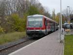628604-1 steht am 24.10.2008 an der Endhaltestelle in Gersfeld/Rhn.