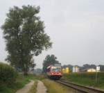 628 612 nach Burghausen, aufgenommen am 28. August 2009 bei Alttting.
