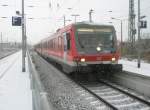Hier 628 683 als RB66 von Angermnde nach Szczecin Glowny, bei der Ausfahrt am 17.12.2009 aus Angermnde.