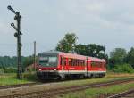 628/928 584 nach Landshut Hbf beim verlassen des Bahnhofs Tssling. Aufgenommen am 15.07.2010.