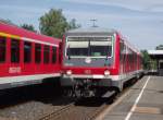 628 424 hat am 7. Mai 2011 als RB aus Hof Hbf soeben den Endbahnhof Mnchberg auf Gleis 2 erreicht. Auf Gleis 1 steht noch 628 245 als RB nach Helmbrechts.