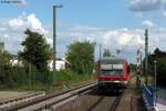 628 469 nimmt als RB 38487 (Philippsburg-Bruchsal) die erste Etappe nach Huttenheim in Angriff.