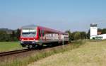 Neben den Loks der BR 218 vekehren auch Triebwagen der BR 628 planmig auf der Niddertalbahn. Am 1. September 2011 hatte 628 440 mit seinem 928 Dienst und begegnete mir als RB 15547 bei Glauburg-Glauberg.