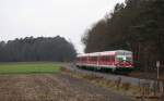 628 64x mit Anhngsel als RB nach Bennemhlen zwischen Eickeloh und Hademstorf am 10.12.11.