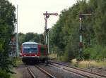 Einfahrt in den Dannenberger Bahnhof, hier zu sehen 928 645 als RB aus Lneburg nach Dannenberg Ost.