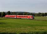 Der 628 626 als RB nach Passau am 21.09.2012 unterwegs bei Bad Birnbach.