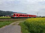 Der 628 646 als RB nach Mhldorf am 29.09.2012 unterwegs bei Julbach.
