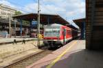 DB RE6 Lbeck Hbf. - Bad Kleinen (- Gstrow - Szczecin Glowny) BR 628 (628 635 + 928 635) in Szczecin Glowny / Stettin Hauptbahnhof am 17. Juli 2013.
