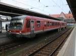 628 243 als RE nach Neustrelitz,am 03.September 2011,in Stralsund.